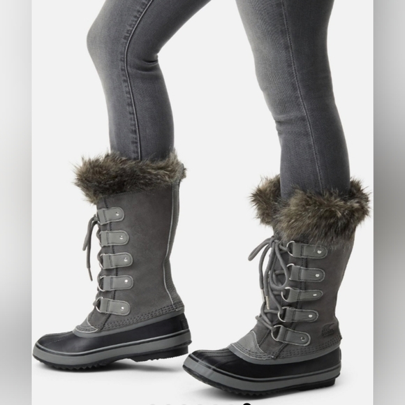 New, Sorel Women's Joan of Arctic Boot, Waterproof, Size 9 (Quarry, Black) - Picture 5 of 6
